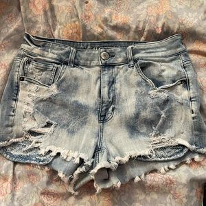 Distressed Denim Women Shorts